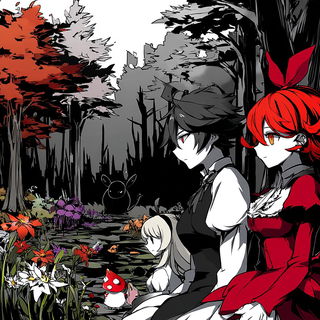 Ravine Exsiccate style, Midjourney V7: retro fairy-tale illustration
