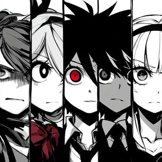Ravine Exsiccate style, Midjourney V7: black-and-white manga comic strip