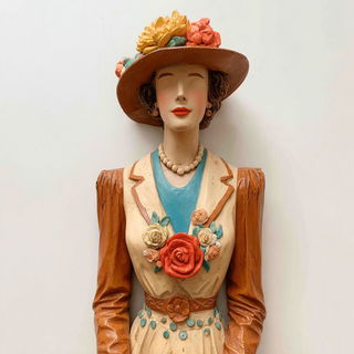 Cracklejoint style, Midjourney V7: haute-couture fashion outfit
