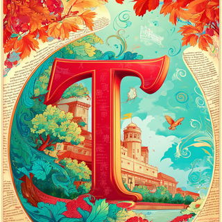 Ornamentectonics style, Midjourney V7: typographic composition with large letters