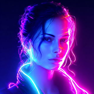 Auralite Prismworks style, Midjourney V7: photographic portrait of female protagonist