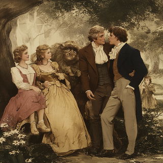 Cairnbaroque style, Midjourney V7: retro fairy-tale illustration
