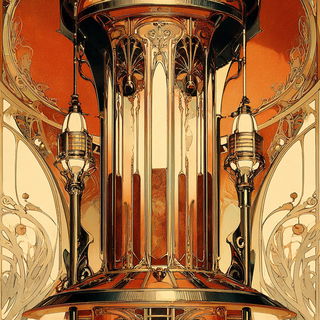 Ornamentromance style, Midjourney V7: abstract 3D render