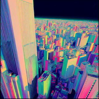 Retinal Arcism style, Midjourney V7: megacity with futuristic bioarchitecture