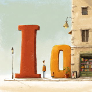 Gouachipelago style, Midjourney V7: typographic composition with large letters