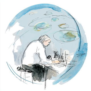 Papercloisonne style, Midjourney V7: editorial illustration for popular scientific magazine cover