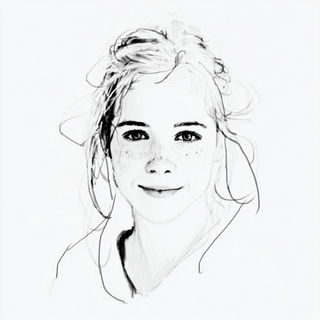 Contournoir style, Midjourney V7: photographic portrait of female protagonist