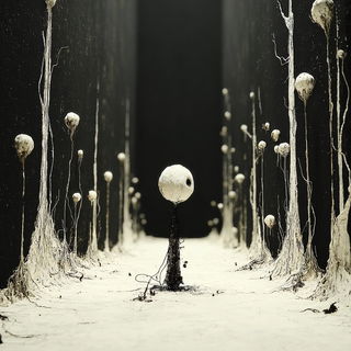 Gloamcant style, Midjourney V7: abstract 3D render