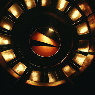 Cavernal Goldenism style, Midjourney V7: abstract 3D render