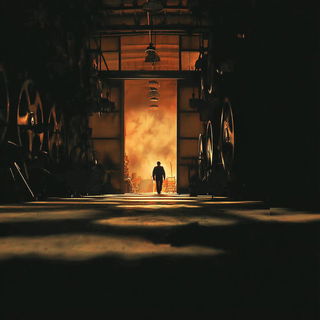 Cavernal Goldenism style, Midjourney V7: cinematic shot from sci-fi movie
