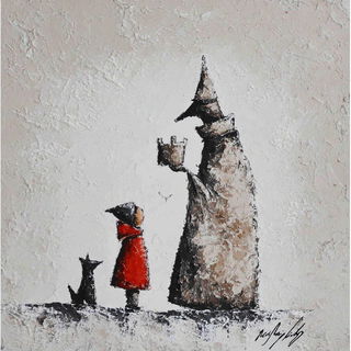 Maskscar Inkism style, Midjourney V7: retro fairy-tale illustration