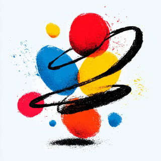 Port Yellowsplice style, Midjourney V7: abstract 3D render