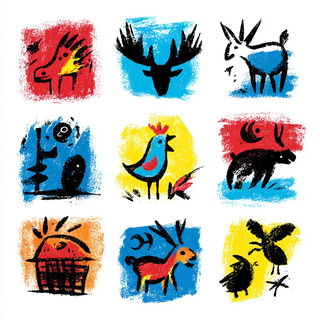 Port Yellowsplice style, Midjourney V7: traditional folk art