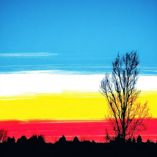 Port Yellowsplice style, Midjourney V7: realistic landscape photograph of quiet dawn