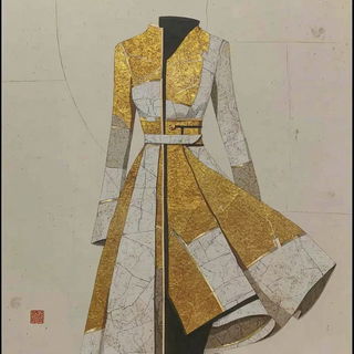 Ocheroscript style, Midjourney V7: haute-couture fashion outfit