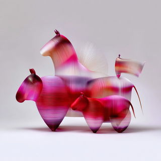 Ribbonstrata style, Midjourney V7: traditional folk art