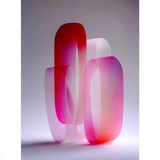 Ribbonstrata style, Midjourney V7: typographic composition with large letters