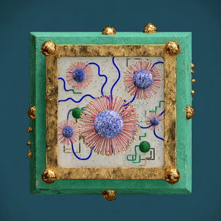 Illumaturk style, Midjourney V7: abstract 3D render