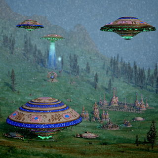 Illumaturk style, Midjourney V7: cinematic shot from sci-fi movie