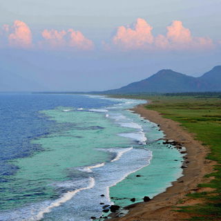 Illumaturk style, Midjourney V7: realistic landscape photograph of quiet dawn