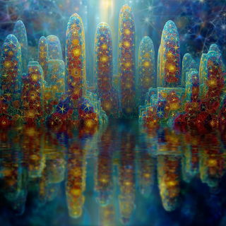 Saffron Spiral Basilica style, Midjourney V7: megacity with futuristic bioarchitecture