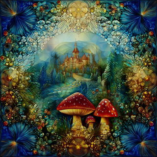 Saffron Spiral Basilica style, Midjourney V7: retro fairy-tale illustration