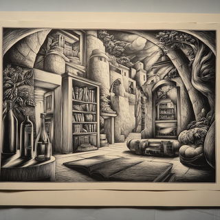 Hatchomancy style, Midjourney V7: Midlibrary