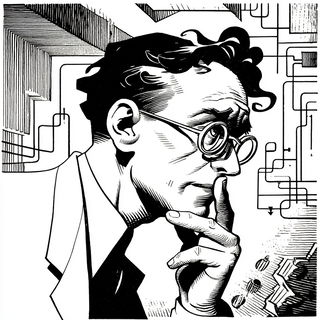 Crowquill Parlour style, Midjourney V7: editorial illustration for popular scientific magazine cover