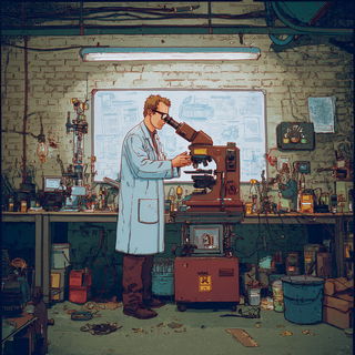 Balloonfjord style, Midjourney V7: editorial illustration for popular scientific magazine cover