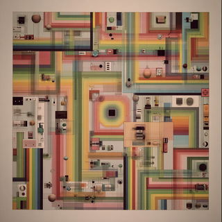 Chromatic Flood Dyehouse style, Midjourney V7: technical infrastructure blueprint schematics