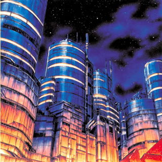 Indigocopy style, Midjourney V7: megacity with futuristic bioarchitecture