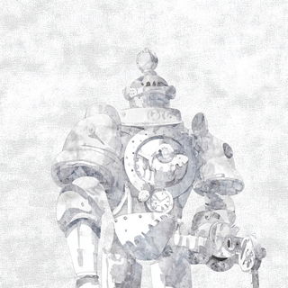Palewater Cartography style, Midjourney V7: concept art character design of retropunk steam knight