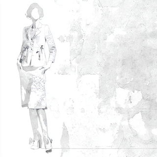 Palewater Cartography style, Midjourney V7: haute-couture fashion outfit