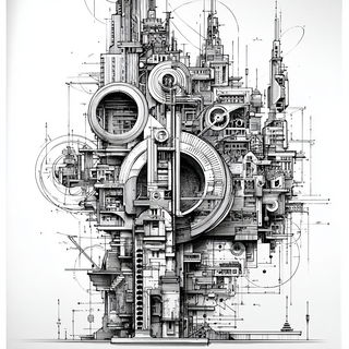 Optomechanica style, Midjourney V7: abstract 3D render