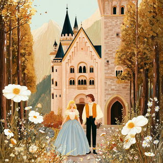 Pastelocartography style, Midjourney V7: retro fairy-tale illustration