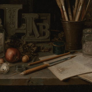 Fleshbrocade style, Midjourney V7: typographic composition with large letters