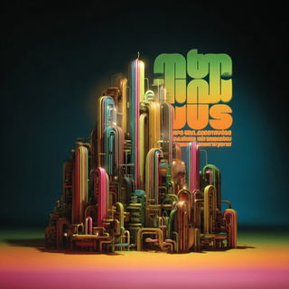 Puppetrica style, Midjourney V7: megacity with futuristic bioarchitecture