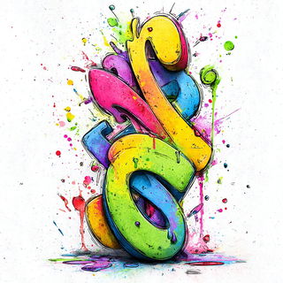 Dripglyph style, Midjourney V7: abstract 3D render