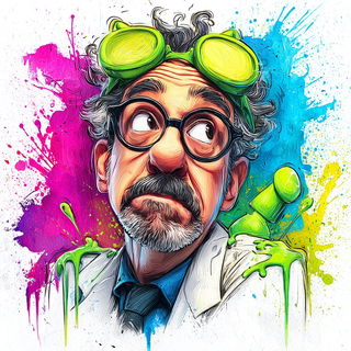 Dripglyph style, Midjourney V7: editorial illustration for popular scientific magazine cover