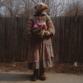 Tactile Chromafilm style, Midjourney V7: traditional folk art