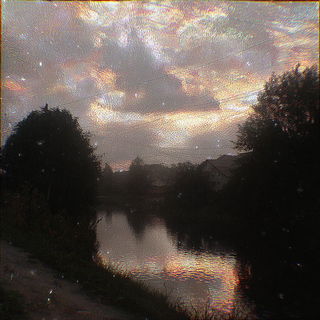 Tactile Chromafilm style, Midjourney V7: realistic landscape photograph of quiet dawn