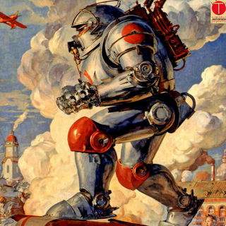 Pigmentarche style, Midjourney V7: concept art character design of retropunk steam knight
