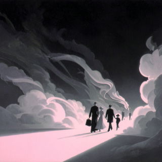 Cliffrosia style, Midjourney V7: editorial illustration for popular scientific magazine cover