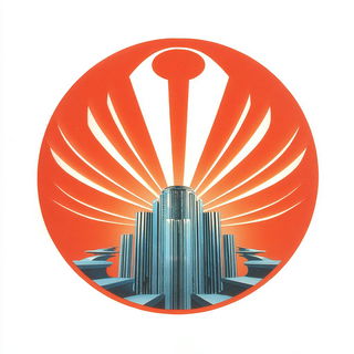 Saucerarabesque style, Midjourney V7: bold minimalist logo design for Istanbul city municipal services