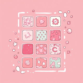 Pinksky Cartopop style, Midjourney V7: creative pattern composition
