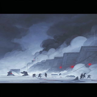 Lunette Lithograph style, Midjourney V7: cinematic shot from sci-fi movie