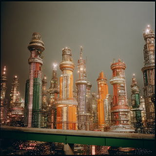 Fireside Scaleplay style, Midjourney V7: megacity with futuristic bioarchitecture