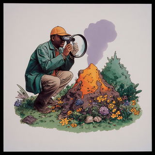 Fireside Scaleplay style, Midjourney V7: editorial illustration for popular scientific magazine cover