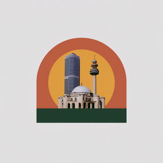 Fireside Scaleplay style, Midjourney V7: bold minimalist logo design for Istanbul city municipal services