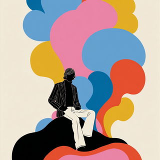 Bandsteel style, Midjourney V7: editorial illustration for popular scientific magazine cover